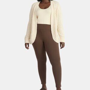 Terra & Sky Brown High Waist Ankle Length Leggings 27" Inseam Size 3X & 4X